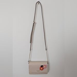 Kate Spade Beige Crossbody Bag with Floral Design